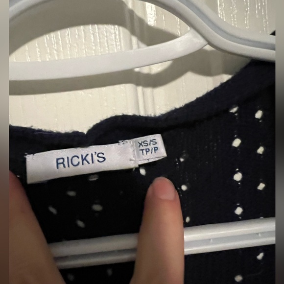 Ricki's KNIT Cardigan Vest - Size XS/S - Navy! - Picture 2 of 2
